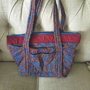Handmade fabric shopper style handbag